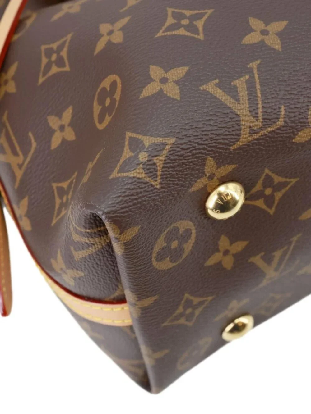 Louis Vuitton Carryall PM Monogram Canvas Shoulder Bag Brown